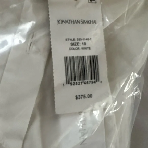 ❤️ (186) BNWT Jonathan Simkhai Sammy dress in white 333-1245-T - Picture 5 of 6